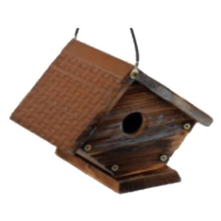 Rustic Wren Bird House With Metal Roof